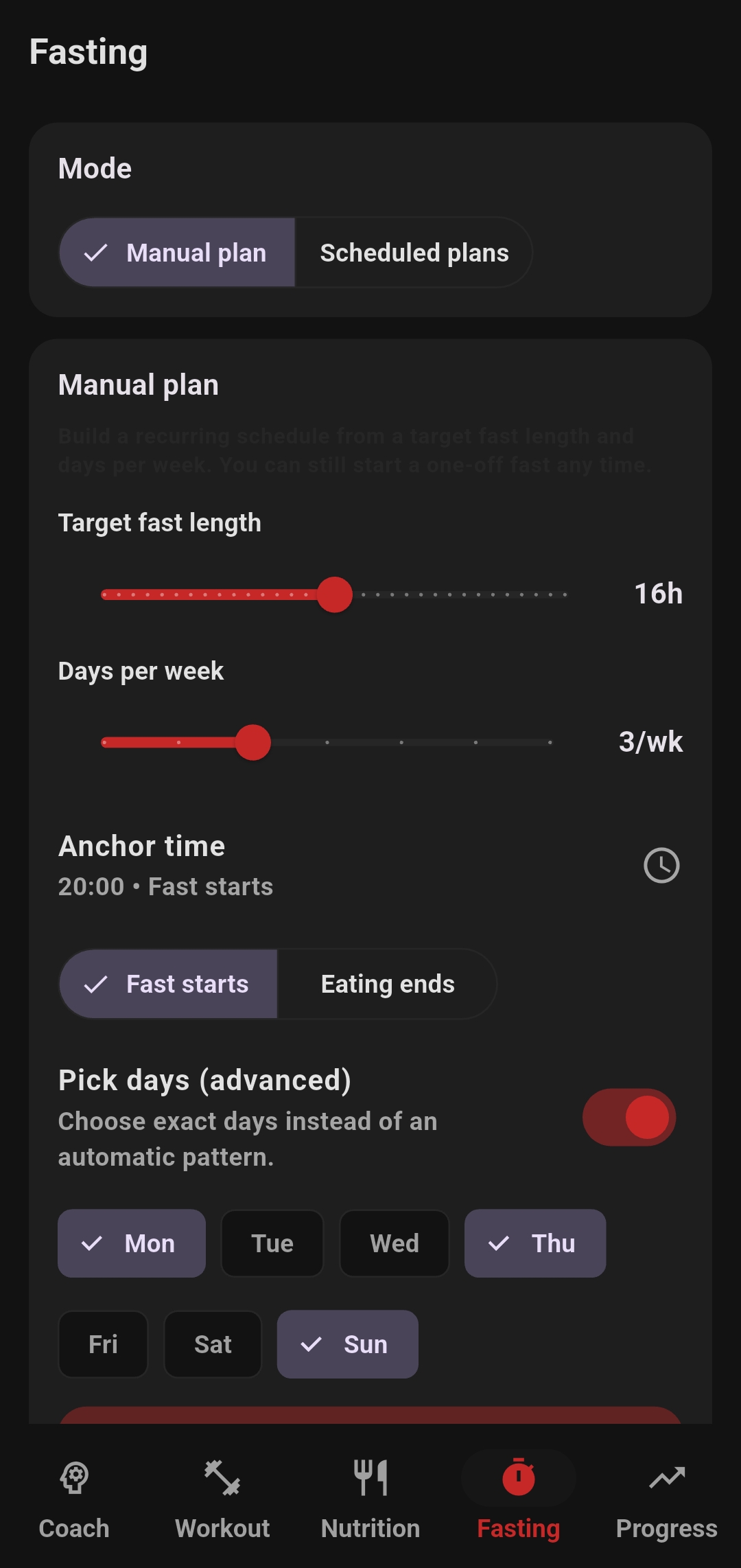 Fasting screen